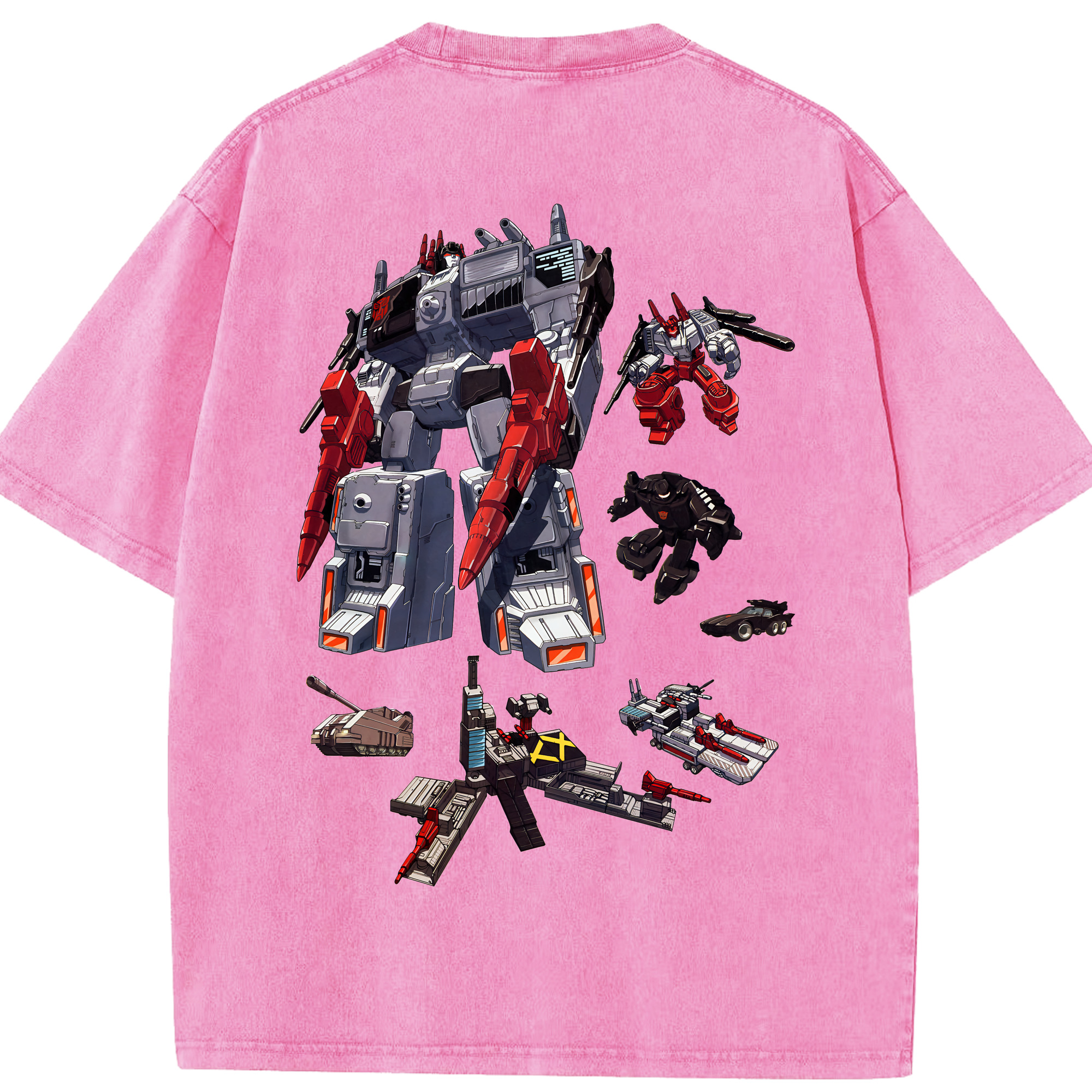 （画像用） Transformers トランスフォーマー 綿100% ヴィンテージ風 半袖Tシャツ（背面プリント）